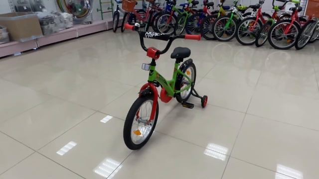 Велосипед детский Novatrack 16" Strike 1-cкоростной зеленый П000030451 смотреть онлайн