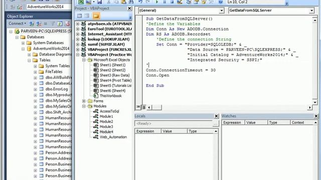 How to Import SQL Server Data to Excel using VBA смотреть онлайн