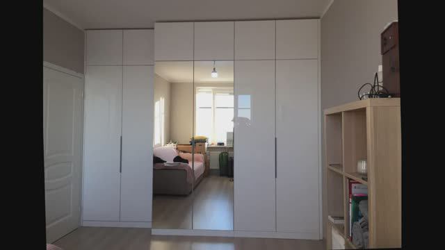 Шкаф EGGER фасады МДФ белый глянец смотреть онлайн