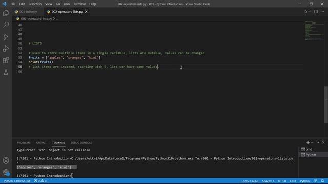 002 - Operator & List | Python Tutorial for Everyone | Utkrix Codes смотреть онлайн