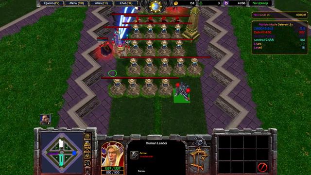 Warcraft 3, Multiple Missile Defense TD #4 смотреть онлайн