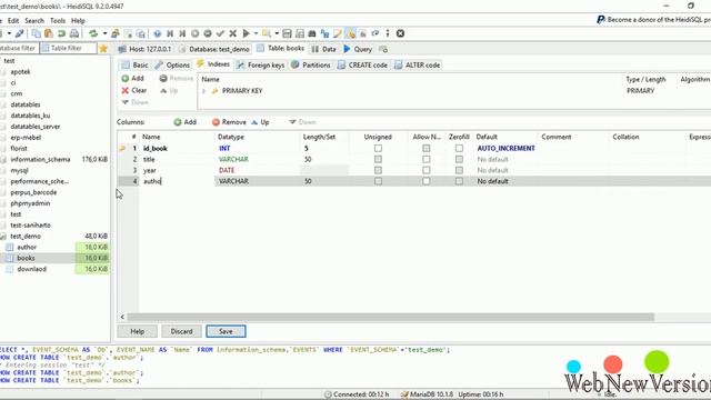 Tutorial HeidiSQL with MariaDB and MySQL Part 5 Relation 2 tables and more смотреть онлайн