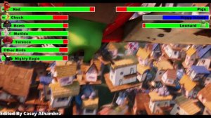 The Angry Birds Movie (2016) Final Battle with healthbars 2/4