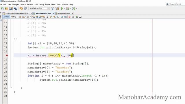 Array initializers & Anonymous arrays (manohar academy) смотреть онлайн