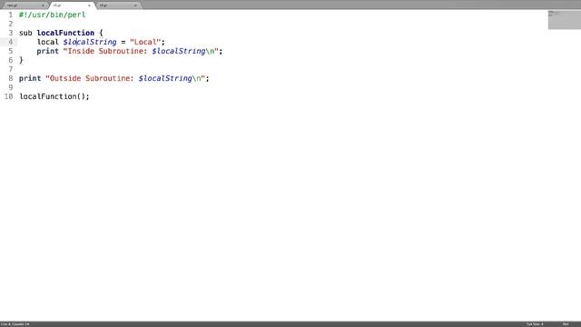 Perl Types of Variable Scopes смотреть онлайн