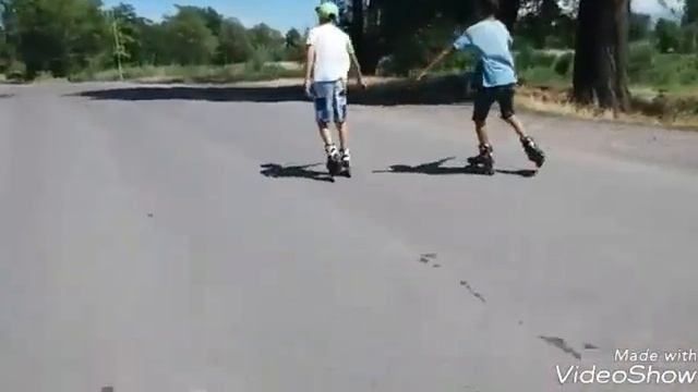 Катание на роликах задом! смотреть онлайн