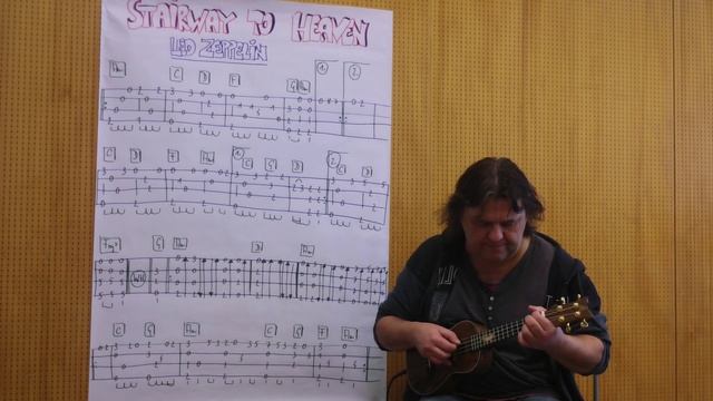 Fingerstyle Ukulele Lesson #27: STAIRWAY TO HEAVEN (Led Zeppelin) смотреть онлайн