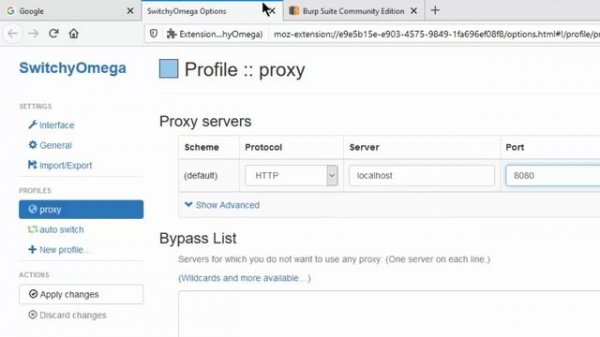 Proxy enable/disable Firefox/Chrome addon  localhost/URL