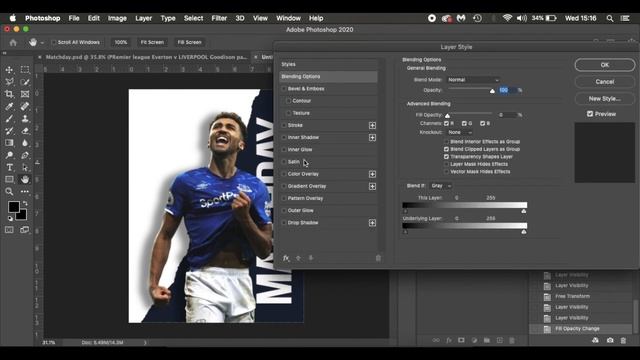 Simple Photoshop Tutorial: Matchday Image