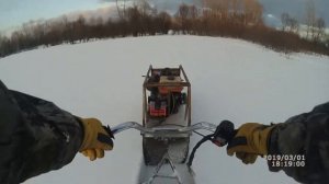 Самодельный мотобуксировщик