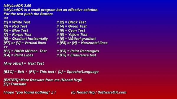isMyLCDOK program pentru verificarea pixelilor la monitoarele LCD