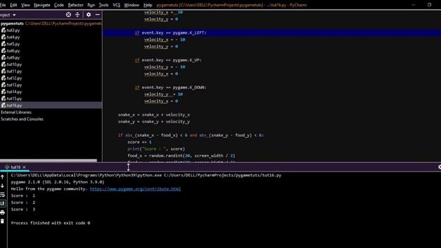 Adding Score, Replotting Food & Changing Size - Python Game Development Using Pygame In Hindi #16 смотреть онлайн