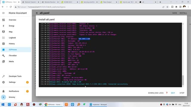 how to study RF signal and send it in home assistant by ESPHome смотреть онлайн