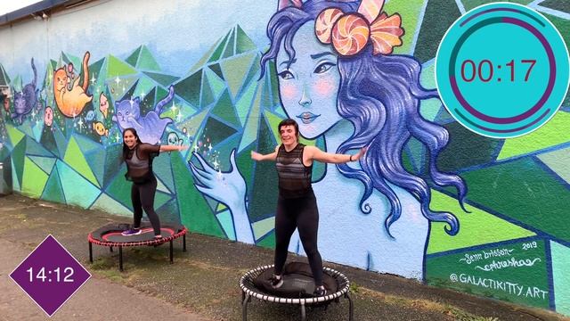 30 Min Mini Trampoline Rebounder HIIT Cardio Workout смотреть онлайн