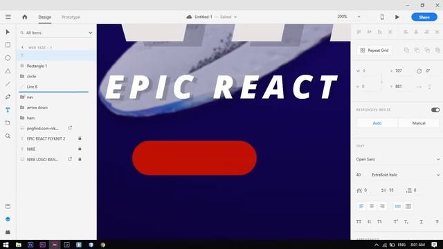 Web design | Basic Nike shoes Landing Page | Adobe Xd смотреть онлайн