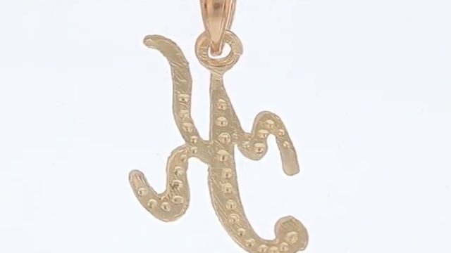 Gold 2.6cm Fancy Script Letter K Diamond Cut Initial Charm Pendant (JL#5260) смотреть онлайн
