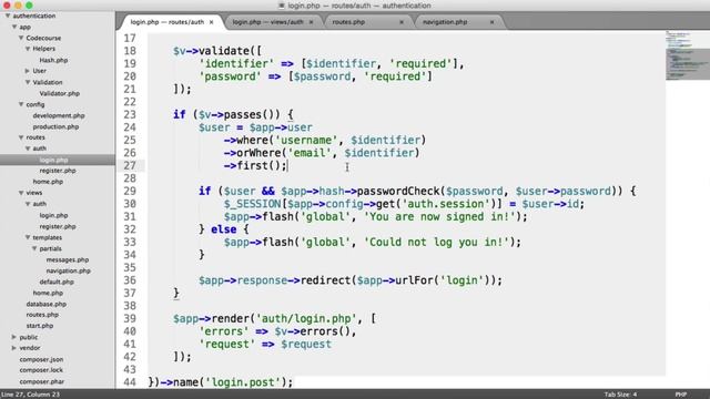 PHP Authentication: Logging In (14/30) смотреть онлайн