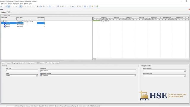 Oracle Primavera P6 Creating the WBS смотреть онлайн