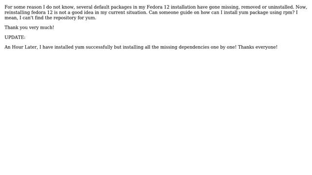 Installing Yum in Fedora 12 (2 Solutions!!) смотреть онлайн