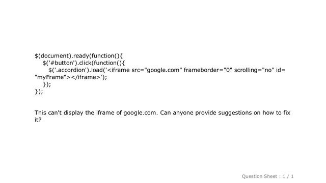 jQuery : How to create an iframe using jQuery, and display on page? смотреть онлайн