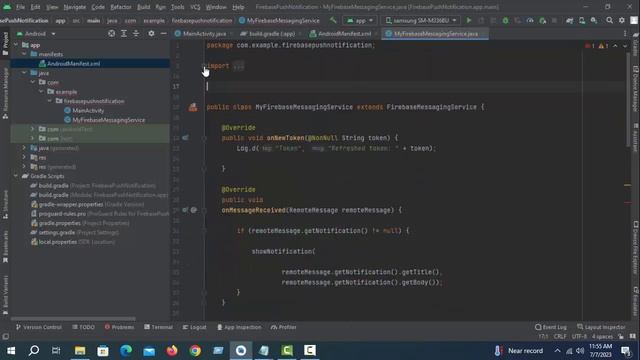 Firebase Push Notification not showing when the app is Open | Android Studio Tutorial смотреть онлайн