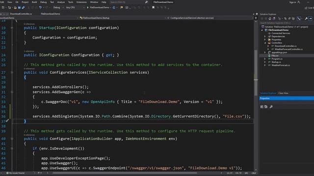 File Download from ASP.NET 5.0 Web API [With only one line of code] смотреть онлайн