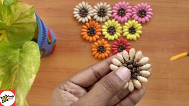Beautiful pumpkin seed flower decor | papaya seed wall hanging | home decor using kitchen waste смотреть онлайн