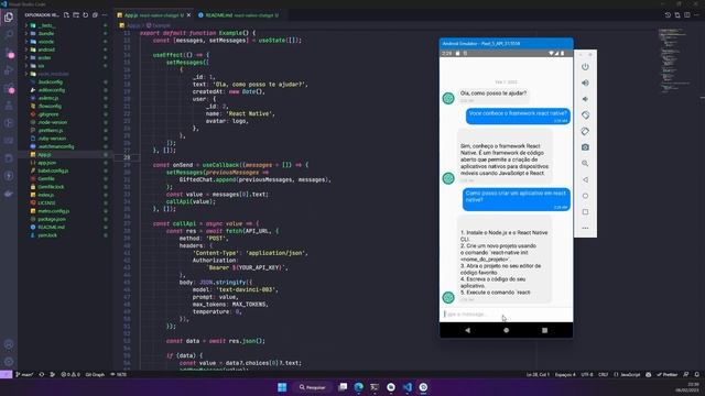 Aplicativo React Native + Javascript + ChatGPT смотреть онлайн