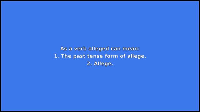 ALLEGED - Meaning and Pronunciation смотреть онлайн