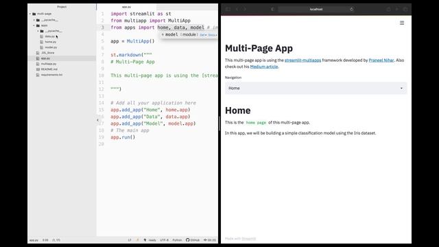 How to Make a Multi-Page Web App | Streamlit #16 смотреть онлайн