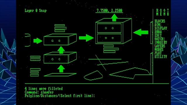 RetroCAD: AutoCAD Version 2.18 смотреть онлайн