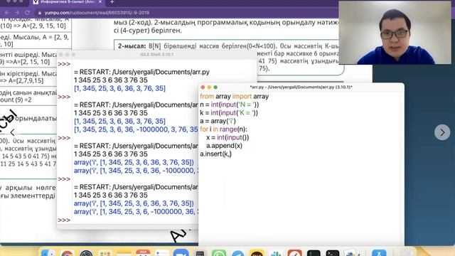 9-сынып. 7-сабақ. Элементті өшіру және кірістіру смотреть онлайн
