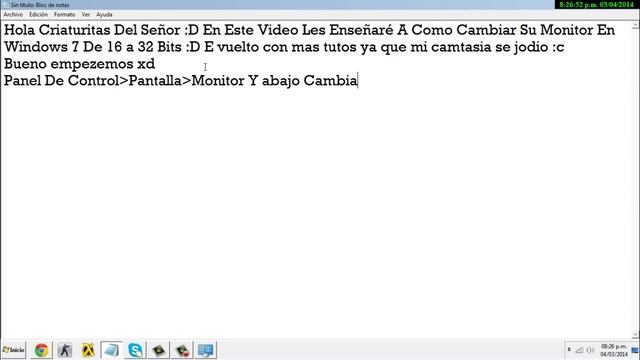 Como Cambiar Tu Monitor De 16 A 32 Bits! Windows 7 смотреть онлайн