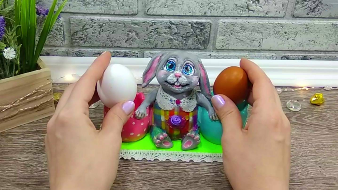 Подставка для яиц. Кролик. DIY. смотреть онлайн