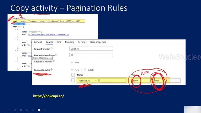 101. Copy activity - Pagination rules - When API response have URL for next page #azuredatafactory смотреть онлайн