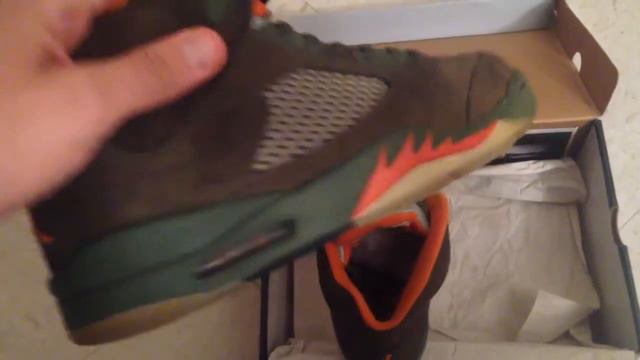 Classic Unboxing Air Jordan 5 Undefeated/Olive Released 11/2006 смотреть онлайн
