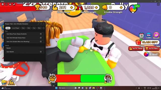 [OP] Arm Wrestle Simulator Script/Hack | Auto Farm, Any Pet, Inf Rebirth And More! PASTEBIN 2023 смотреть онлайн
