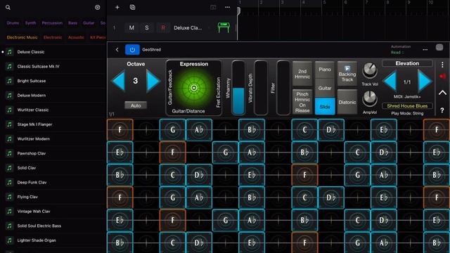 Using GeoShred to control & record instruments in Logic Pro on iPad-Same process for other MIDI FX смотреть онлайн