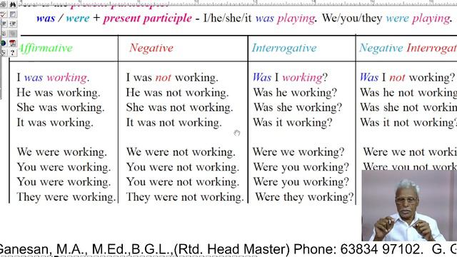 Past Continuous Tense in English - Video - 92 смотреть онлайн