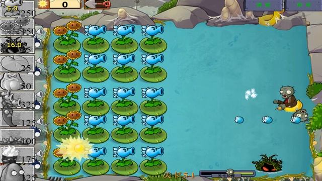 Plants vs Zombies Javascript Water Town 5-1 смотреть онлайн