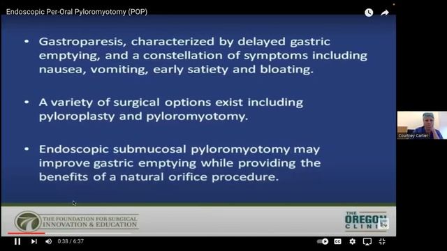 SSAT Complex GS Fellowship Virtual Grand Rounds Webinar: "Surgical Management of Gastroparesis" смотреть онлайн