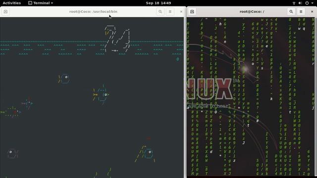 Terminal ASCII Aquarium and Matrix Kali Linux - 4K смотреть онлайн