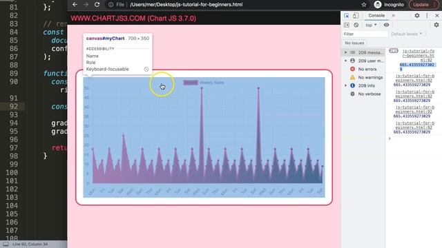 How to Change Color of the Line Segment With Many Data Points in Chart JS смотреть онлайн