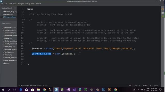 PHP Tutorial in Urdu | Hindi | Arrays Sorting Methods in PHP смотреть онлайн