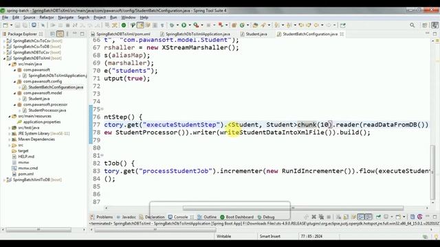 Spring Batch - Database To XML File Step By Step смотреть онлайн