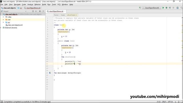 #311 Kotlin Tutorial | Inner Modifier смотреть онлайн
