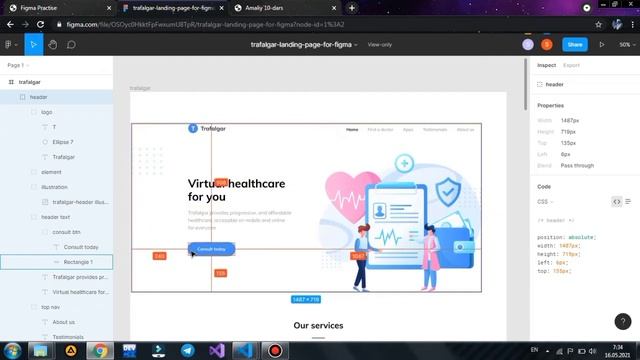 CSS 10-dars ||Figma orqali-Trafalgar Website ini Header va Main qismini yasab ko'ramiz. смотреть онлайн
