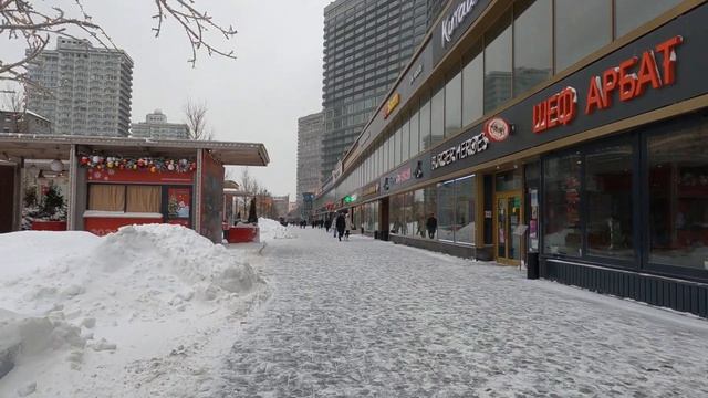 Новый Арбат после снегопада | Достопримечательности Москвы смотреть онлайн