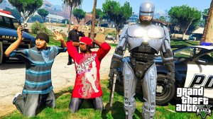 РОБОТ ПОЛИЦЕЙСКИЙ ОБЕЗВРЕДИЛ ТЕРРОРИСТОВ В ГТА 5 МОДЫ! РОБОКОП ОБЗОР МОДА В GTA 5! ИГРЫ ВИДЕО
