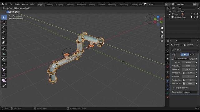 Geometry Nodes Pipes in Blender [Free DL Link in Description] смотреть онлайн